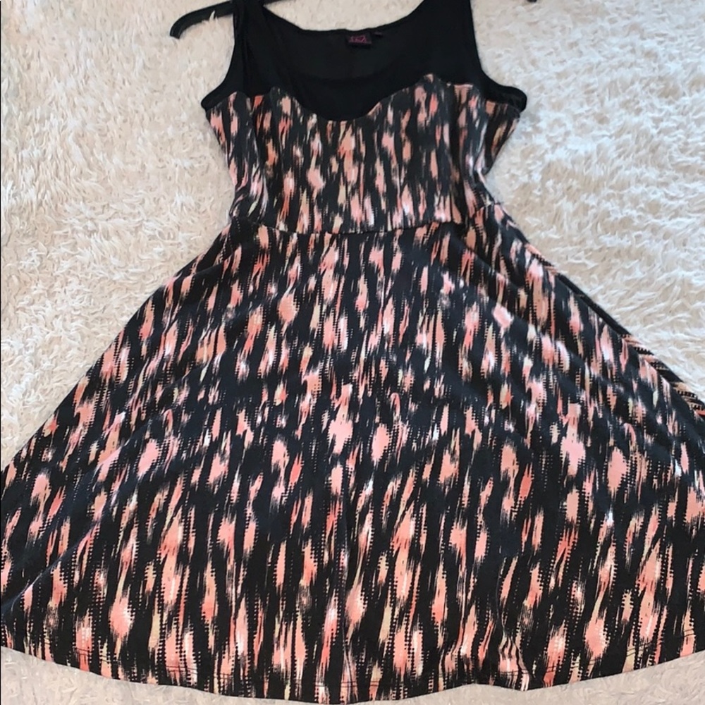 Pink and black dress